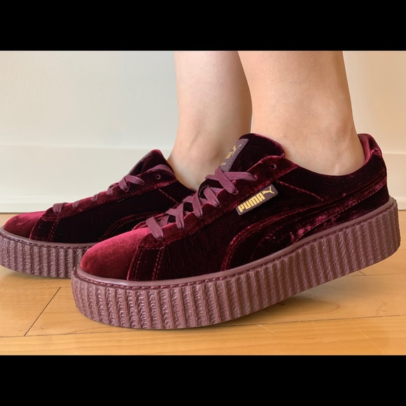 PUMA BY RIHANNA Limited Edition Burgundy Creepers - Picture 7 of 8